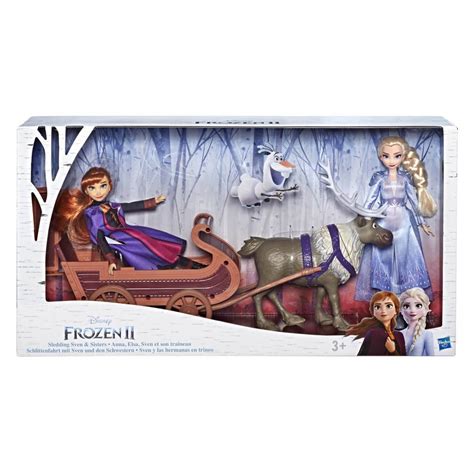 Frozen 2 Doll Box Set Anna Elsa Sven And Her Sleigh Sven Reine Des