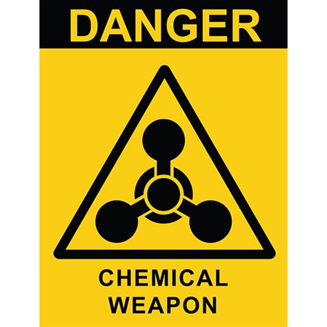 Chemical Weapon Warning Sign Label Free PBR TextureCan