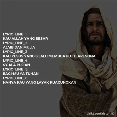 Kau Allah Yang Besar Lirik Lagu Kristen