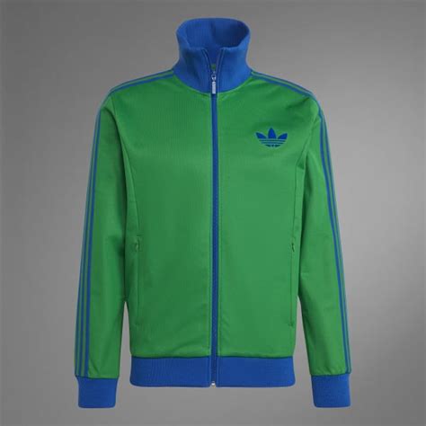 Adidas Adicolor 70s Striped Track Top Green Adidas Belgium