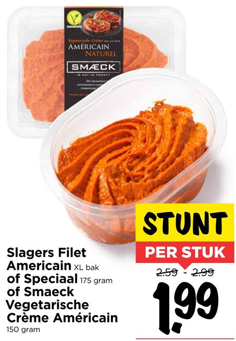 Slagers Filet Americain of Speciaal of Smaeck Vegetarische Crème