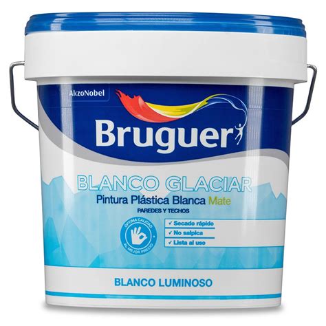 Matt glaciar branco interior plástico tinta 15l bruguer Gardenshop