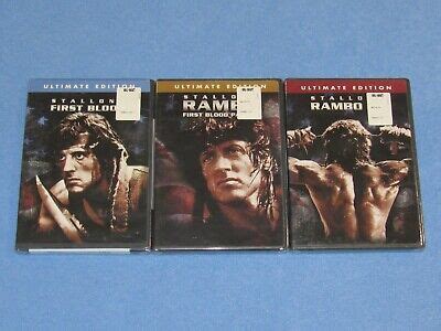 3 DVD Lot RAMBO TRILOGY ULTIMATE COLLECTION First Blood I II III