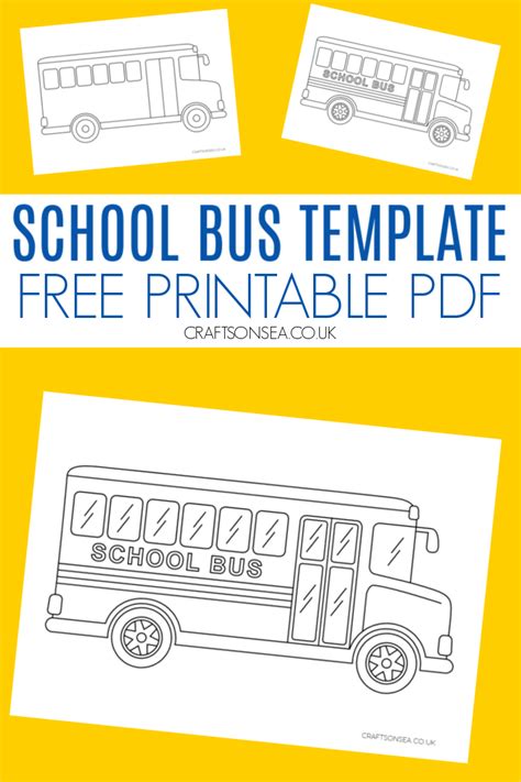 School Bus Craft Template: FREE Printable PDF - Crafts on Sea