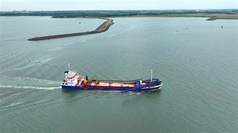 Self Unloading Bulk Carrier Vessel Aerial View 23585233 Stock Video at ...