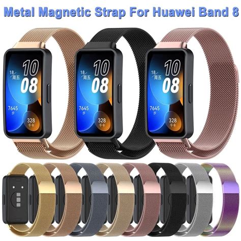 Stainless Steel Strap For Huawei Band 8 Smart Watch Band Metal