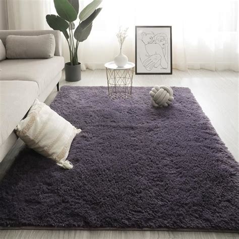 Tapis Salon Shaggy Longs Super Doux Tapis Shaggy Moelleux Dessous