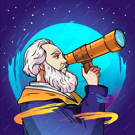 Free Vector Hand Drawn Galileo Galilei Illustration