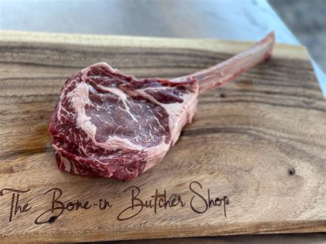 Angus Beef Tomahawk Ribeye 32 36oz Bone In Butcher Shop Dallas