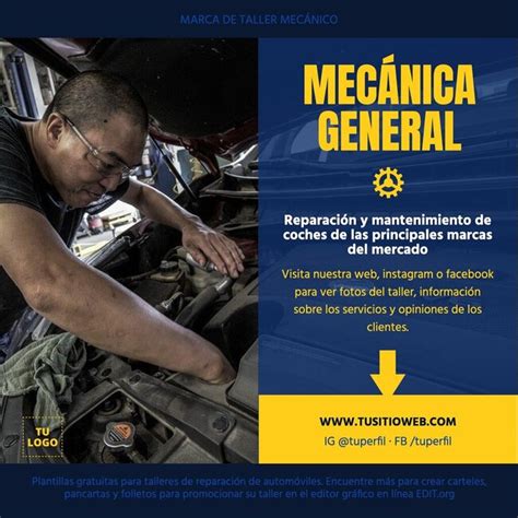 Diseños para promociones de talleres mecánicos