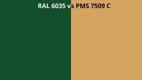 Ral 6035 Vs Pms 7509 C Ral Colour Chart Uk