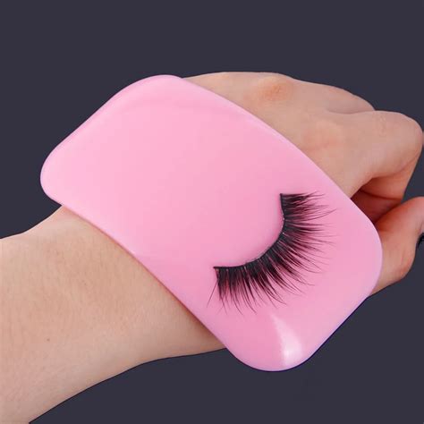 Pcs New Reusable Pink Silicone False Eye Lashes Holder Pad Holder For