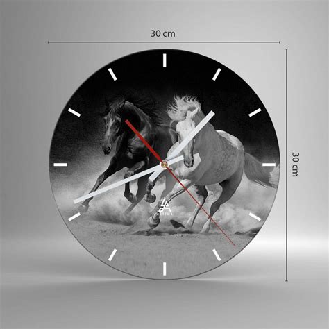 Horloge Murale Arttor Galop De La Libert Cadran Lignes Forme