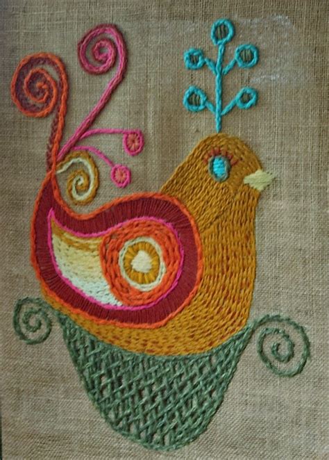 Pin By Donna Harris On Birds Stitched Crewel Embroidery Embroidery