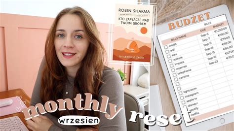 AMBITNE PLANY NA WRZESIEŃ POWRÓT DO BUDŻETOWANIA MONTHLY RESET