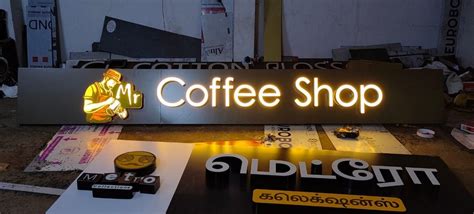 Acrylic Graphics Led Sign Board For Advertising Shape Rectangle At