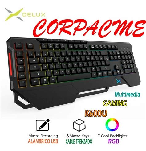 Teclado Gaming Rgb Delux Multimedia Usb Espa Ol K Acme Mercado Libre