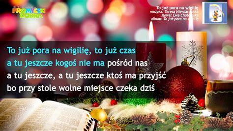 To Ju Pora Na Wigili Wersja Karaoke Z Wokalem Promyczki