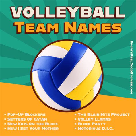 275 Best Volleyball Team Names Sure To Be A Smash