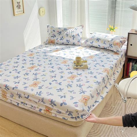 Cheap Single Double Bed 1pc Fitted Sheet Mattress Cover Super Soft