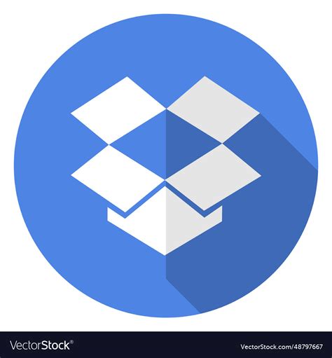 Dropbox Icon Logo Royalty Free Vector Image Vectorstock