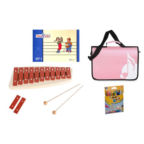Set Educazione Musicale Sonor con Quaderno Tina e Tobi, Metallofono NG