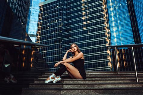 Wallpaper Women Outdoors Brunette Ballerina Urban Stairs Legs