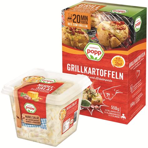 Popp Grillkartoffeln Und Klassischer Nudelsalat Zur Grillsaison