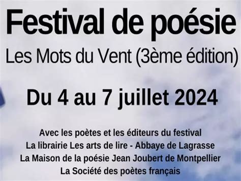 Festival de poésie Les Mots du Vent 2025 programme