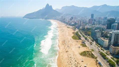 Premium Photo Aerial Image Of Ipanema Beach In Rio De Janeiro 4k