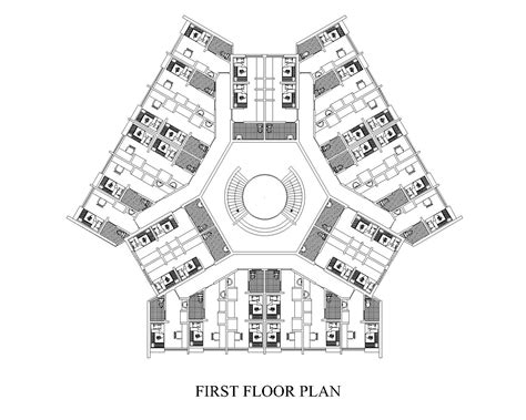 Hostel building plan detail dwg file – Artofit