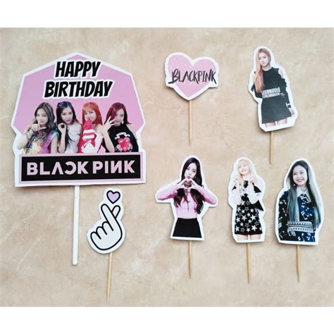 Jual Satu Set Hiasan Kue Ulang Tahun Cake Topper Karakter Blackpink