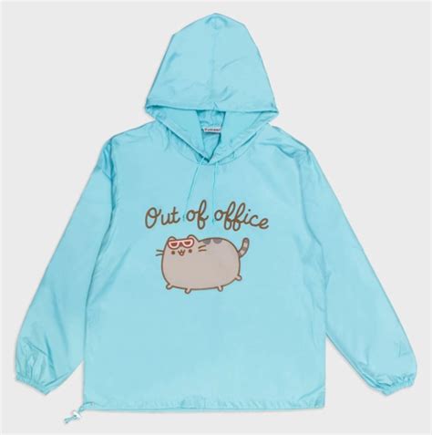 Exclusive Pusheen Out Of Office Hooded Pullover Windbreaker From