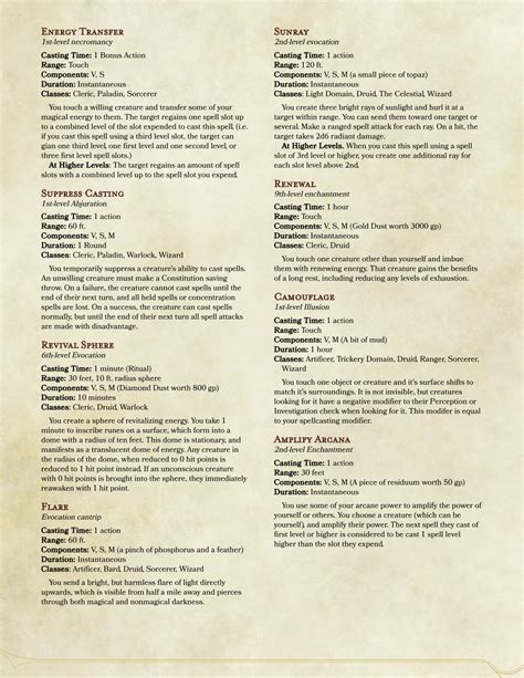 Identifying Spells 5e