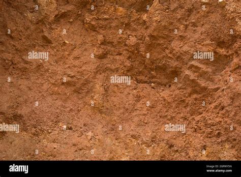 abstract side view of carving mountain earth soil, yellow or red color ...