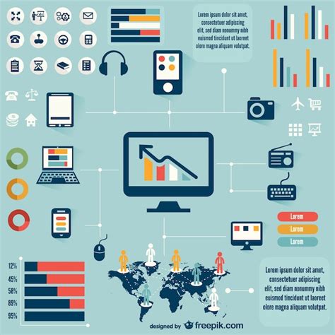 Free Vector Technology Elements Infographic