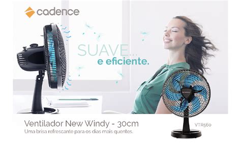 Ventilador Cadence New Windy 110V Preto E Azul VTR560 Amazon Br