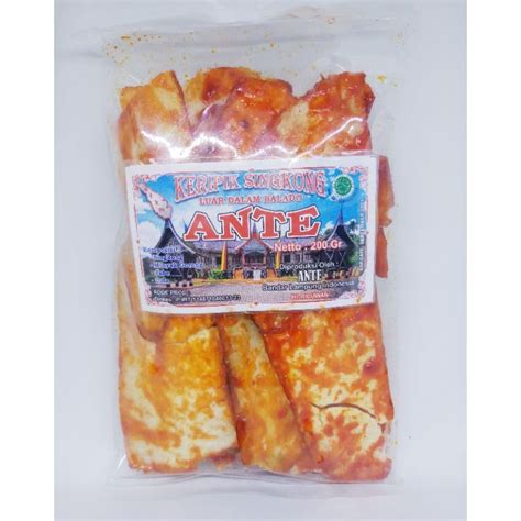 Jual Keripik Minang Ante Singkong Balado Kemasan 200g Shopee Indonesia