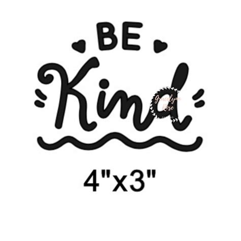 Be Kind Logo Decal Be Kind Cup Decal Kind Car Decal | Etsy