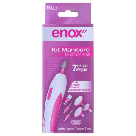 Kit elétrico a pilha para manicure e pedicure 7 acessórios Da