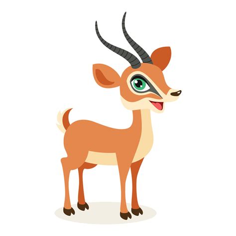 Cartoon Illustration Of An Antelope Vector Art At Vecteezy