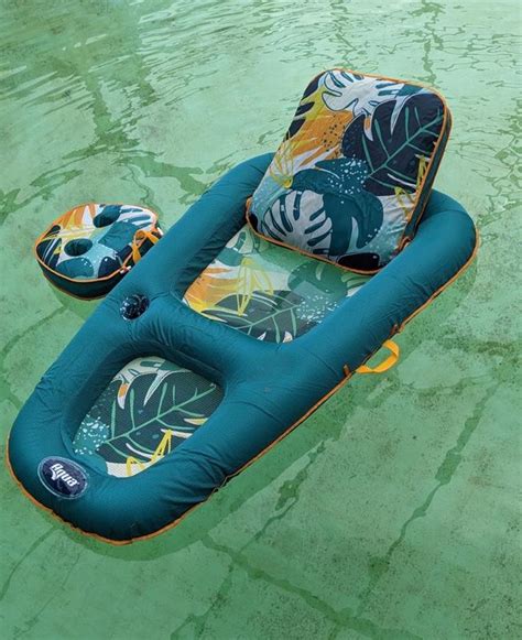 Aqua Leisure 2 In 1 Convertible Pool Float Loungecaddy Adult Teal