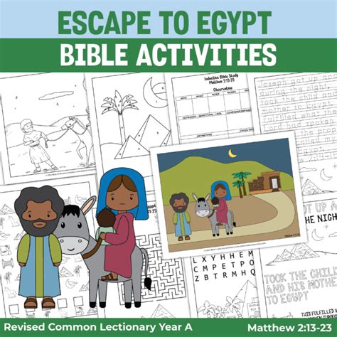 Escape To Egypt Activity Pages Bible Crafts Shop