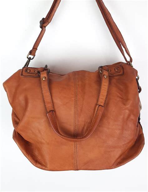 Sac En Cuir Femme Vintage Camel Carpediem Dressing