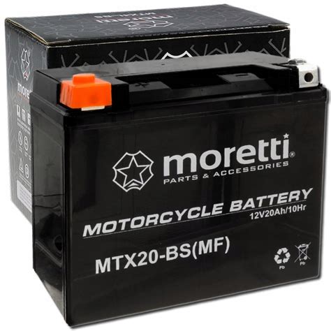 Akumulator motocyklowy żelowy MORETTI MTX20 BS 20 Ah YTX20 BS 74117 za