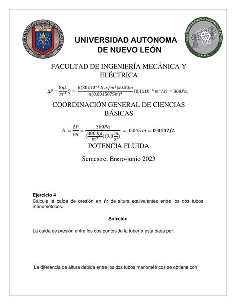 Act 1 Potencia Fluida Ejercicios Obligatorios Para Examen Del Dc