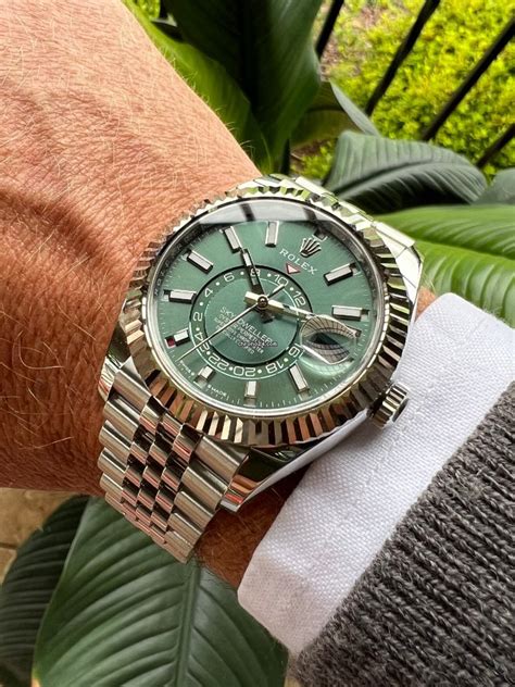 Rolex Sky Dweller 336934 Mint Green Jubilee For 33977 For Sale From A