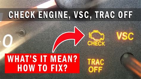 Check Engine Light And Trac Off Toyota Corolla Troubleshooting Guide