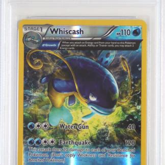 2015 POKEMON XY PRIMAL CLASH 41 WHISCASH REVERSE HOLO PSA 9 CARD