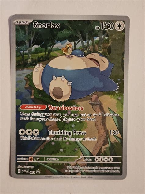 Snorlax Promo SVP 051 Scarlet Violet 151 English Pokemon 2023 NM OF